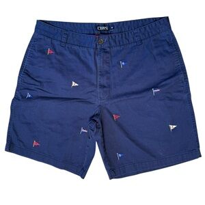Chaps Navy Embroidered Flag Shorts Men’s 38